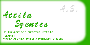 attila szentes business card